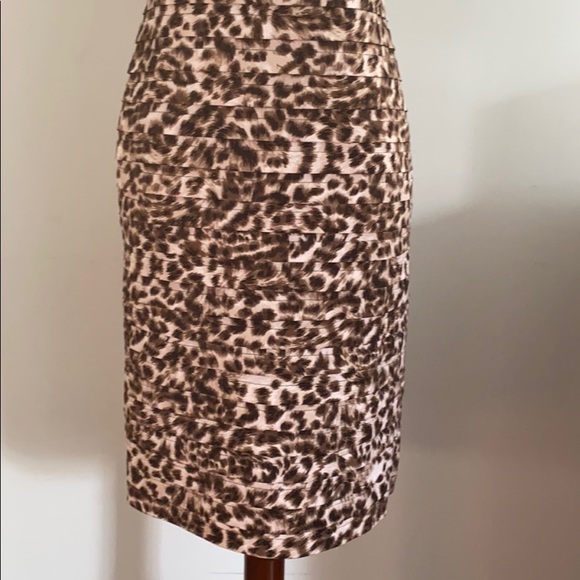 Adrianna Papell Animal Print Ruched Bodycon Sheath Dress - 4 - Picture 7 of 15